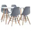 vidaXL 5 Piece Dining Set Plastic Grey vidaXL 5 Piece Dining Set Plastic Grey