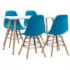vidaXL 5 Piece Dining Set Plastic Turquoise vidaXL 5 Piece Dining Set Plastic Turquoise