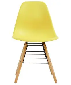 vidaXL 5 Piece Dining Set Plastic Yellow