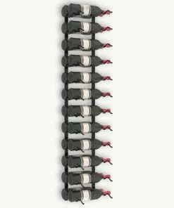 vidaXL Wall-mounted Wine Rack for 24 Bottles Black Iron