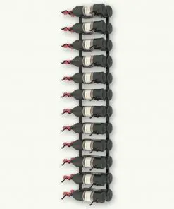 vidaXL Wall-mounted Wine Rack for 24 Bottles Black Iron