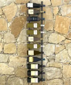 vidaXL Wall-mounted Wine Rack for 24 Bottles Black Iron