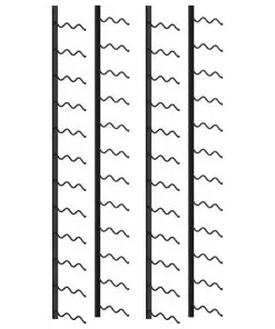 289558 vidaXL Wall-mounted Wine Racks for 48 Bottles 2 pcs Black Iron