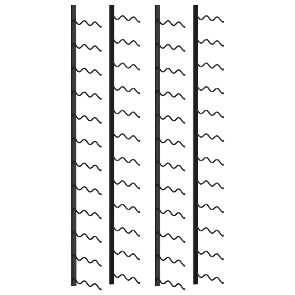 289558 vidaXL Wall-mounted Wine Racks for 48 Bottles 2 pcs Black Iron