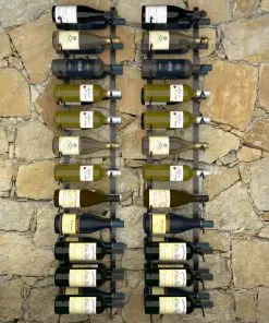 289558 vidaXL Wall-mounted Wine Racks for 48 Bottles 2 pcs Black Iron