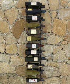 289559 vidaXL Wall-mounted Wine Rack for 36 Bottles Black Iron