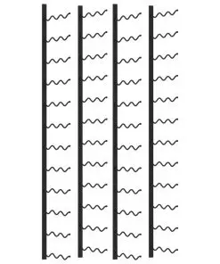 289560 vidaXL Wall-mounted Wine Racks for 72 Bottles 2 pcs Black Iron