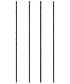 289560 vidaXL Wall-mounted Wine Racks for 72 Bottles 2 pcs Black Iron