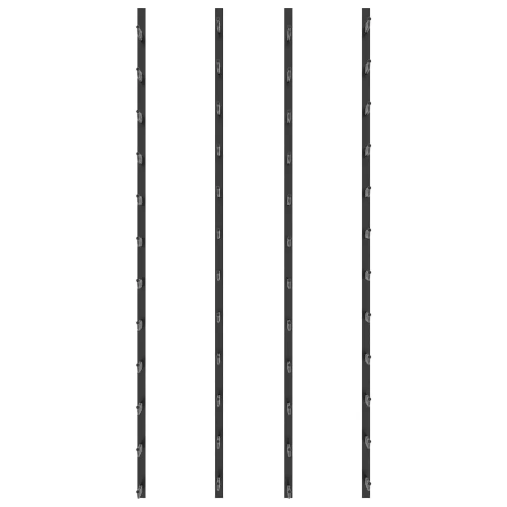 289560 vidaXL Wall-mounted Wine Racks for 72 Bottles 2 pcs Black Iron