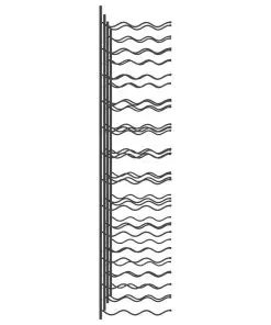 289560 vidaXL Wall-mounted Wine Racks for 72 Bottles 2 pcs Black Iron