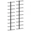 289562 vidaXL Wall-mounted Wine Racks for 18 Bottles 2 pcs Black Iron