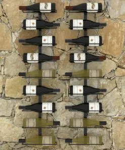 289562 vidaXL Wall-mounted Wine Racks for 18 Bottles 2 pcs Black Iron