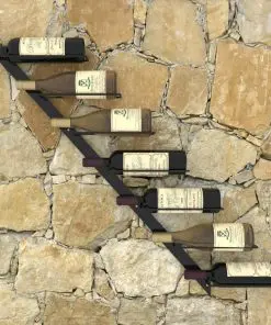 289564 vidaXL Wall-mounted Wine Rack for 7 Bottles Black Metal