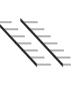 289565 vidaXL Wall-mounted Wine Racks for 14 Bottles 2 pcs Black Metal