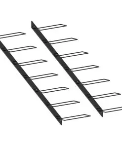 289565 vidaXL Wall-mounted Wine Racks for 14 Bottles 2 pcs Black Metal