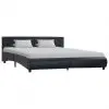 vidaXL Bed Frame Black Faux Leather 153×203 cm vidaXL Bed Frame Black Faux Leather 153×203 cm