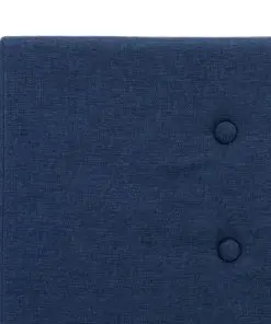 vidaXL Bed Frame Blue Fabric 137×187 cm