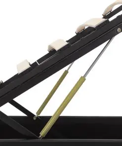 vidaXL Hydraulic Storage Bed Frame Black Faux Leather 137×187 cm