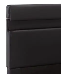 vidaXL Hydraulic Storage Bed Frame Black Faux Leather 137×187 cm