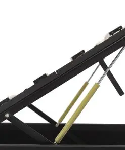 vidaXL Hydraulic Storage Bed Frame Black Faux Leather 183×203 cm