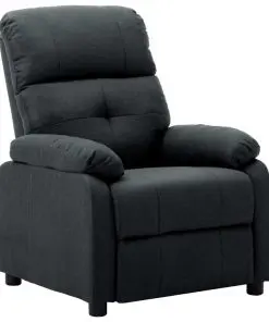 vidaXL Recliner Chair Dark Grey Fabric