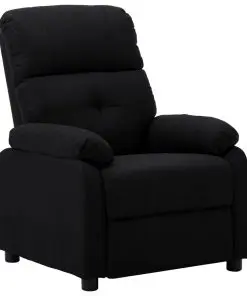 vidaXL Recliner Chair Black Fabric