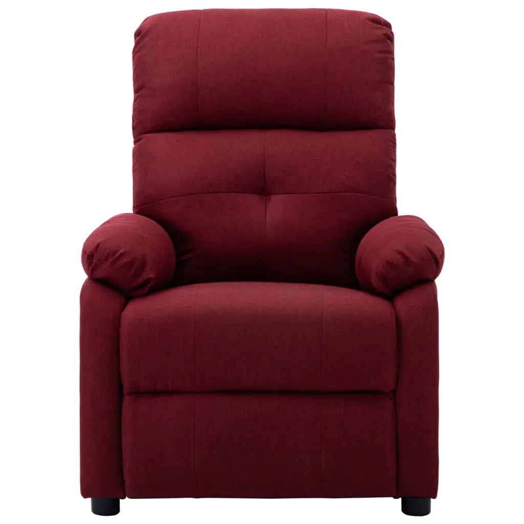 vidaXL Recliner Chair Wine Red Fabric