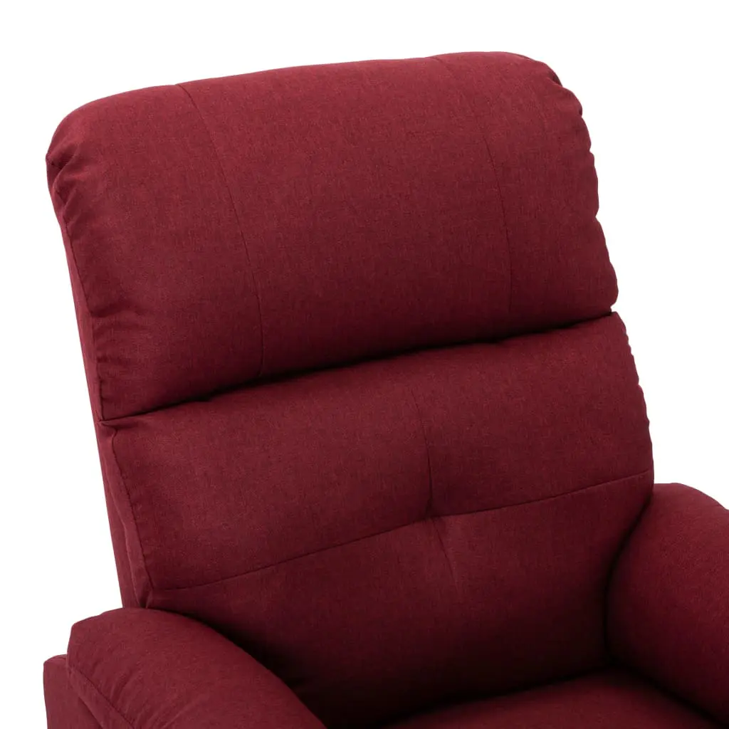 vidaXL Recliner Chair Wine Red Fabric