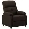 vidaXL Recliner Chair Dark Brown Fabric vidaXL Recliner Chair Dark Brown Fabric
