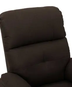 vidaXL Recliner Chair Dark Brown Fabric