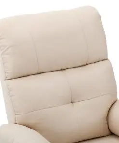 vidaXL Recliner Chair Cream Fabric