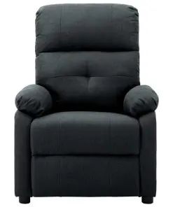 vidaXL Massage Recliner Chair Dark Grey Fabric