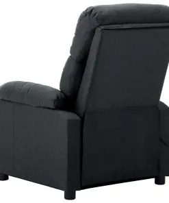 vidaXL Massage Recliner Chair Dark Grey Fabric