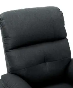 vidaXL Massage Recliner Chair Dark Grey Fabric