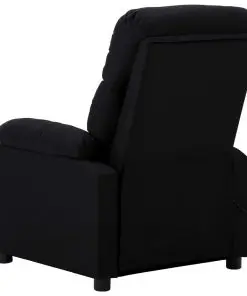 vidaXL Massage Recliner Chair Black Fabric