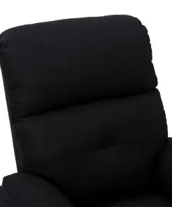 vidaXL Massage Recliner Chair Black Fabric