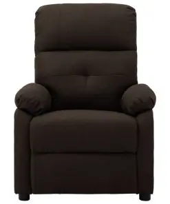 vidaXL Massage Recliner Chair Dark Brown Fabric
