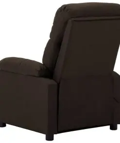 vidaXL Massage Recliner Chair Dark Brown Fabric