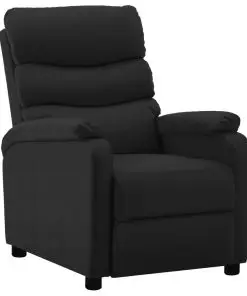 vidaXL Reclining Chair Black Faux Leather