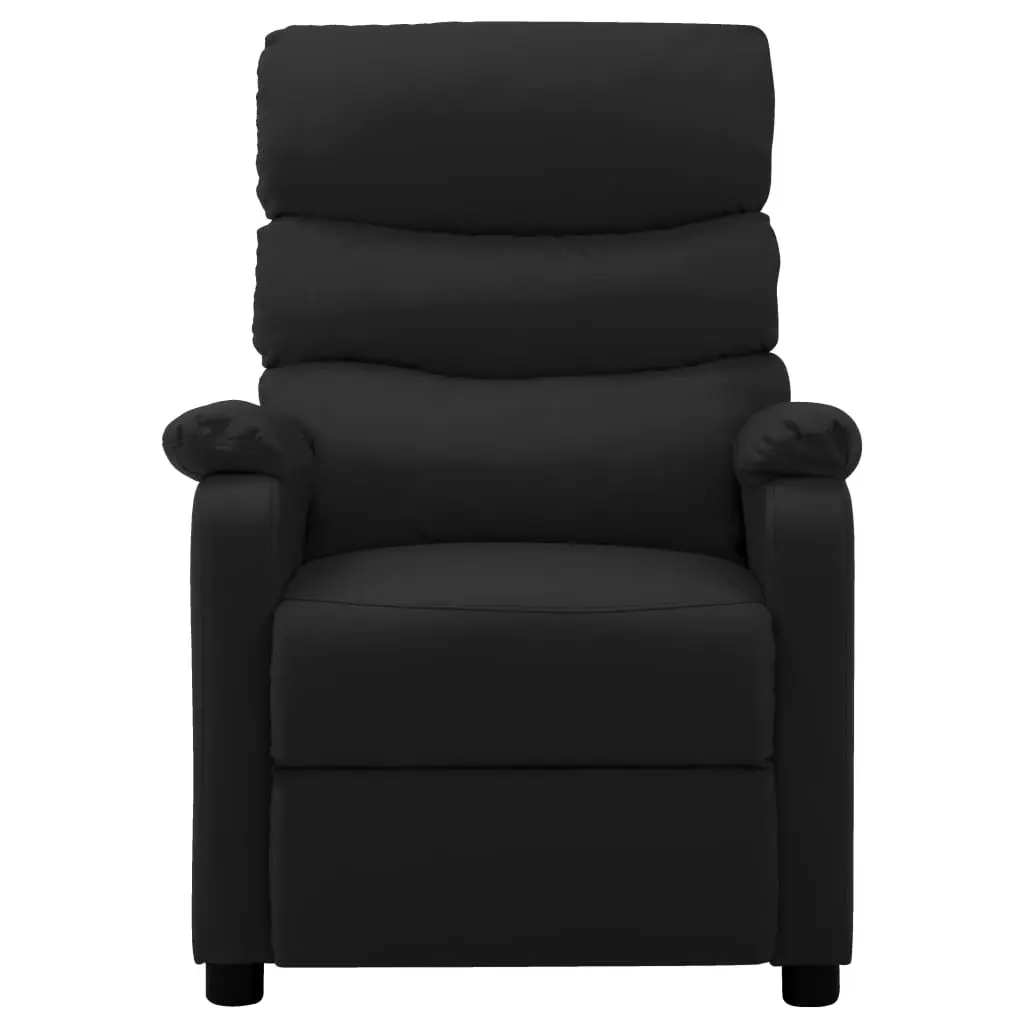vidaXL Reclining Chair Black Faux Leather