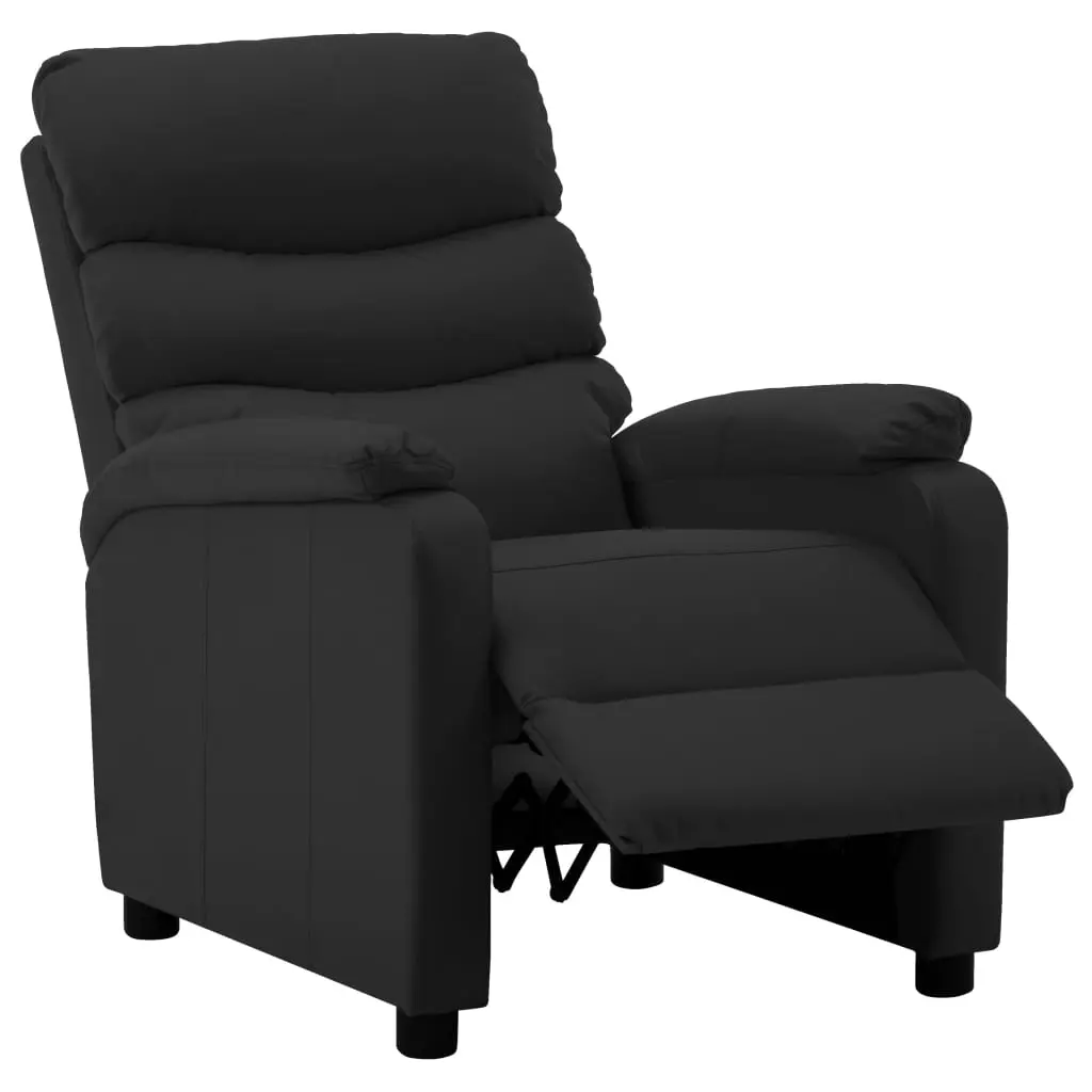 vidaXL Reclining Chair Black Faux Leather