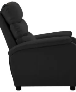 vidaXL Reclining Chair Black Faux Leather