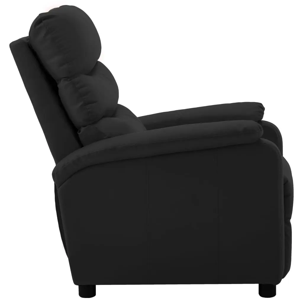 vidaXL Reclining Chair Black Faux Leather