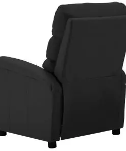 vidaXL Reclining Chair Black Faux Leather