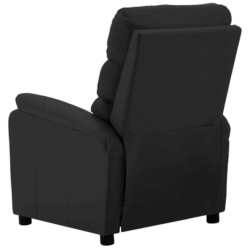 vidaXL Reclining Chair Black Faux Leather