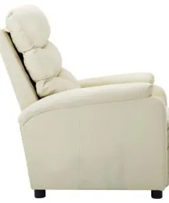 vidaXL Reclining Chair Cream Faux Leather