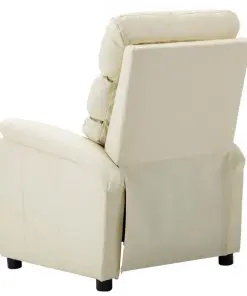 vidaXL Reclining Chair Cream Faux Leather