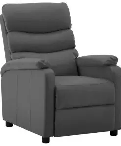 vidaXL Reclining Chair Grey Faux Leather
