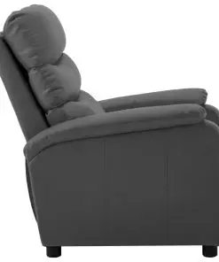 vidaXL Reclining Chair Grey Faux Leather