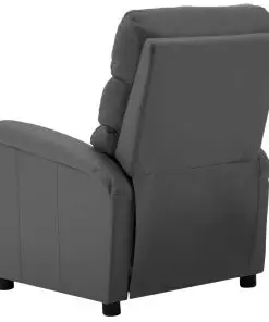 vidaXL Reclining Chair Grey Faux Leather
